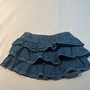 Tommy Hilfiger Ruffle Denim Skirt
